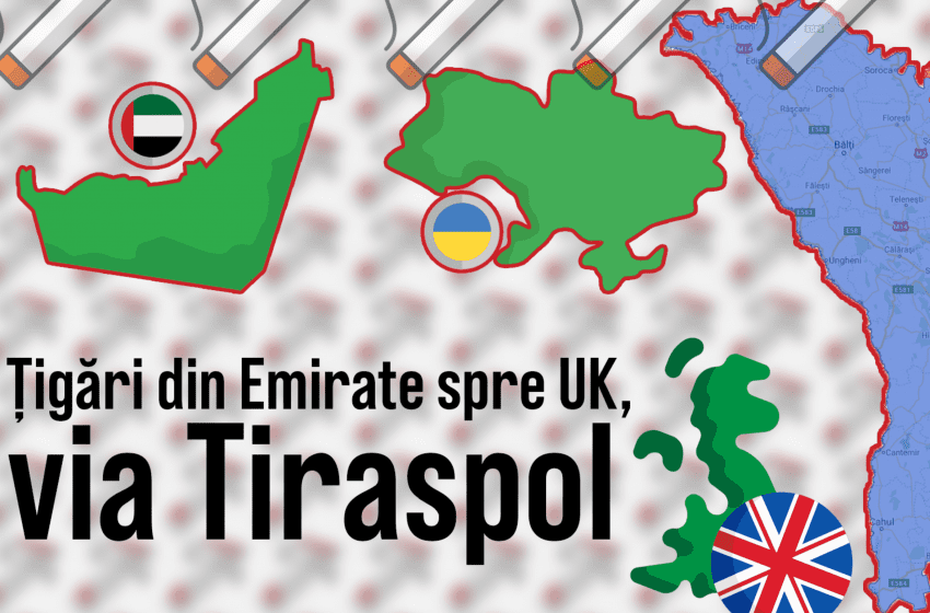  INVESTIGAȚIE: Țigări din Emiratele Arabe spre Marea Britanie, via Tiraspol. VIDEO